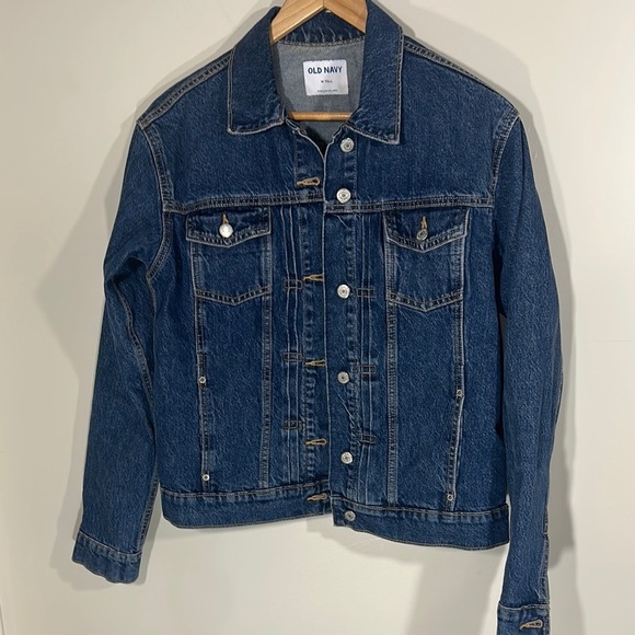 Old Navy Blue Denim Jacket Medium Tall - Picture 1 of 5